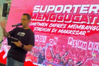 Janji Anies Baswedan yang merupakan calon presiden (capres) nomor urut satu di Makassar, Sulawesi Selatan (Sulsel), akan bangun stadion sepakbola berstandar FIFA hingga berkonsep green building.