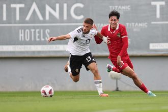 Timnas Indonesia tertinggal 1-2 dari Libya di babak pertama laga uji coba di Antalya, Turki, pada Jumat (5/1). (Foto: PSSI)