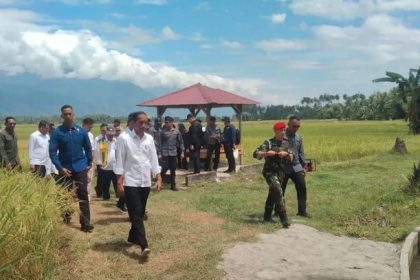 Tinjau panen padi di Kabupaten Sigi, Provinsi Sulawesi Tengah (Sulteng), Presiden Joko Widodo atau Jokowi katakan, hasilnya sangat bagus.