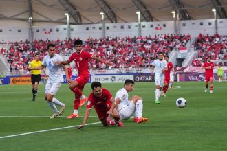Di babak semifinal Piala Asia U-23 2024, Timnas U-23 mengalami kekalahan dari Uzbekistan dengan skor akhir 0-2. Pertandingan berlangsung di Abdullah bin Khalifa Stadium, Doha, Qatar, pada Senin, 29 April 2024.