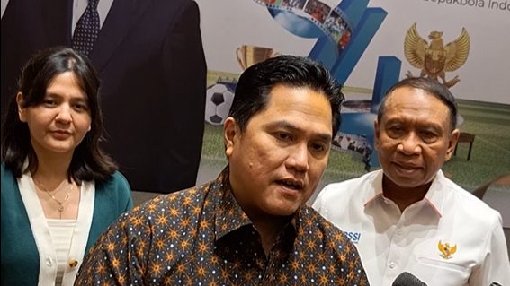 Ketua Umum PSSI Erick Thohir Ungkap Transformasi Sepak Bola Perlu Waktu. (Foto: inversi.id/Djerry)