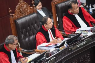Mahkamah Konstitusi (MK) kembali menggelar sidang Perselisihan Hasil Pemilihan Umum Presiden dan Wakil Presiden 2024 di Gedung Mahkamah Konstitusi, Jakarta, pada hari Kamis, 4 April 2024.