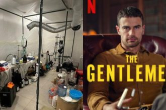 Lab Narkoba di Villa Dewata Terungkap, Mirip Serial 'The Gentlemen'. (Foto: lab narkoba dan serial The Gentlemen)