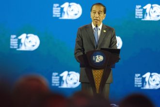 Presiden Joko Widodo (Jokowi) mengungkapkan tiga prinsip dasar air bagi kemakmuran bersama di WWF ke-10 (Foto: Presiden Jokowi membuka secara resmi KTT WWF ke-10 di Bali)