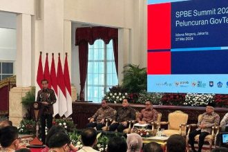 Presiden Joko Widodo (Jokowi) meluncurkan Government Technology (GovTech) Indonesia yang diberi nama INA Digital di Istana Negara, Jakarta, pada Senin, 27 Mei 2024.