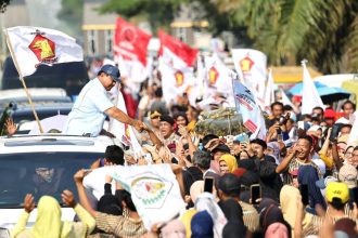 Ketum Partai Gerindra Prabowo Subianto terpilih sebagai Presiden Republik Indonesia untuk periode 2024-2029 saat melakukan kampanye di sejumlah daerah pada Pemilu Presiden 2024. (Foto: FB Partai Gerakan Indonesia Raya)
