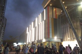 Kronologi Mall Revo Pekayon Terbakar. (Foto: Kondisi Mall Revo Pekayon saat kebakaran)