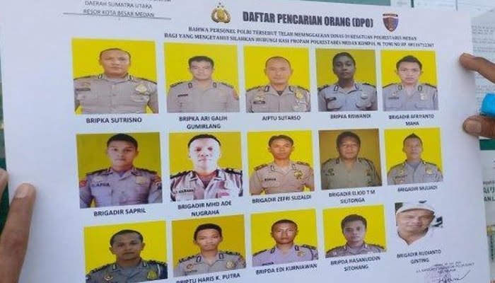 15 Tampang Anggota Polrestabes Medan Jadi DPO Kasus Perampokan