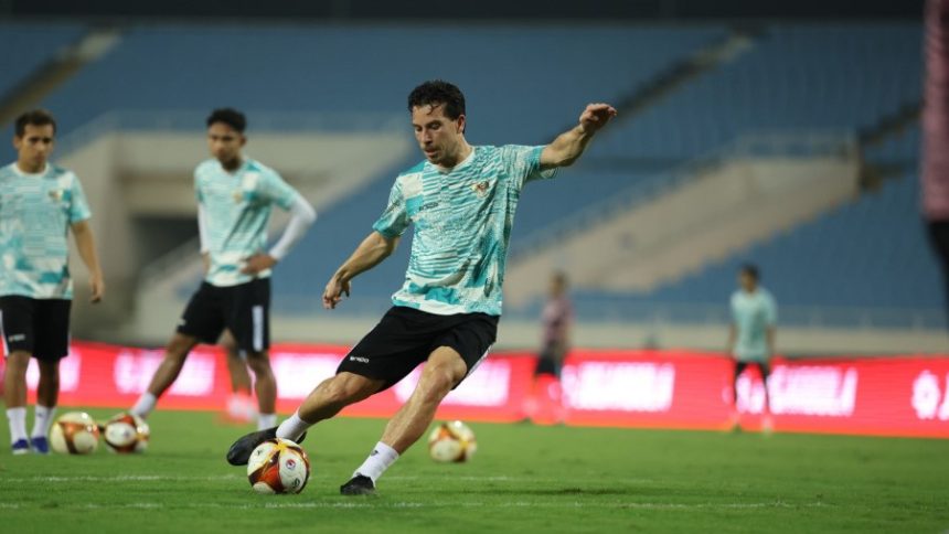 Thom Haye mencetak gol untuk Timnas Indonesia pada menit ke-32 dalam laga pamungkas Grup F Kualifikasi Piala Dunia 2026 Zona Asia, Selasa, 11 Juni 2024.
