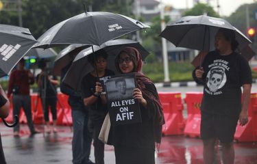 LPSK tak kunjung mengabulkan permohonan perlindungan saksi kasus kematian Afif Maulana (13) yang diduga disiksa polisi di Kota Padang, Sumatera Barat. (Foto: Aksi Kamisan/Kompas.com)