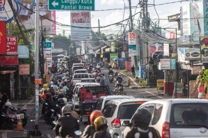 Kemacetan di Bali Meningkat, DPR Dukung Pembangunan LRT. (Foto: Kemacetan di Bali pada Januari 2024/Kompas.com)