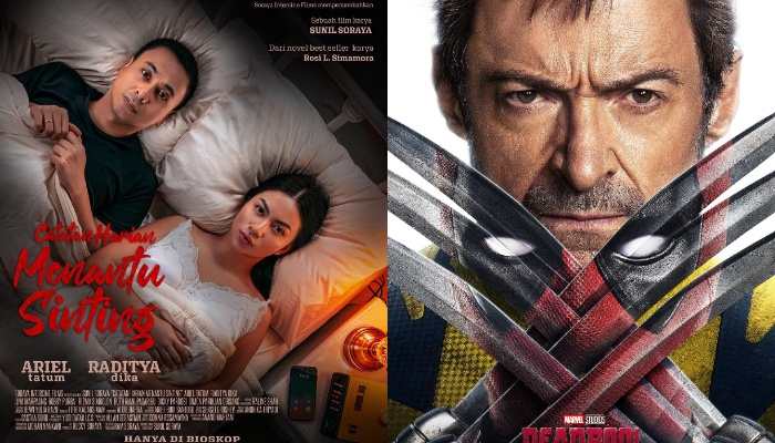 Rekomendasi 7 Film Bioskop Juli 2024 Terbaru. (Foto: Poster Catatan Harian Menantu Sinting dan Deadpoo & Wolverine)