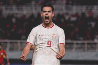 Jens Raven Menggila dengan Dwigol di Piala AFF U-19 2024. (Foto: Jens Raves di laga Timnas Indonesia U-19 vs Timor Leste/Timnas Indonesia)