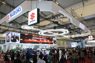 Suzuki Raih 1.705 SPK di GIIAS 2024, Naik 12% dari Tahun Lalu. (Foto: Booth Suzuki di GIIAS 2024/Antara)