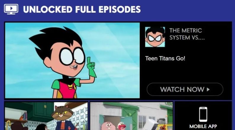 Tampilan situs resmi Cartoon Network. (FOTO:Cartoon Network)