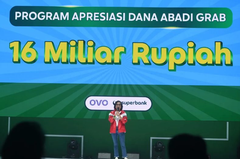 Country Managing Director, Grab Indonesia Neneng Goenadi dalam acara Hari Mitra Grab dan OVO (FOTO: Grab Indonesia)