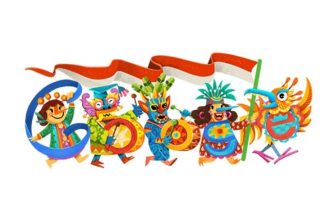 Google Doodle menggambarkan ragam budaya Indonesia di HUT ke-79 RI. (FOTO: Google)