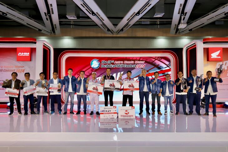 Para pemenang kegiatan Astra Honda Motor Technical Skill Contest (AHM-TSC) 2024. (FOTO: AHM)