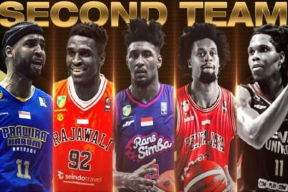 Lima pebasket yang masuk dalam All-IBL Second Team 2024, Brandone Francis, Jabari Bird, Le'Bryan Nash, KJ McDaniels, dan Tavario Miller (kiri-kanan). (FOTO: IBL)