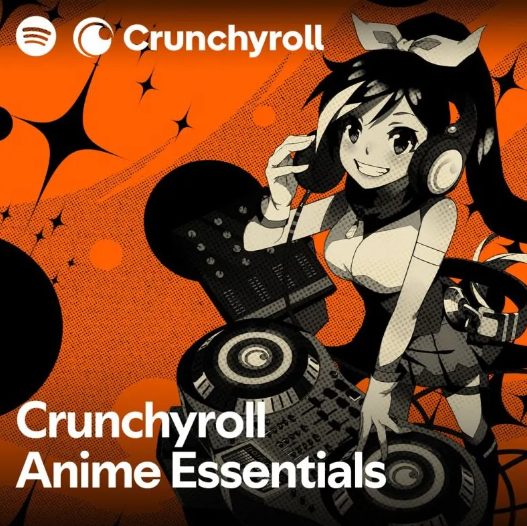 Tampilan sampul daftar putar lagu-lagu anime hasil kurasi Crunchyroll di Spotify. (FOTO: Spotify).