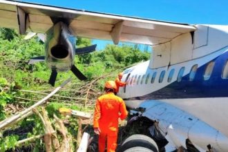 Pesawat Trigana Air mulai bergerak untuk lepas landas pada pukul 10.35 WIT menuju Bandara Sentani, Jayapura. Namun, hanya satu menit kemudian, pesawat tergelincir ke sisi kiri landasan pacu, sekitar 1.200 meter dari titik awal, pada landasan pacu yang sedang digunakan untuk lepas landas.