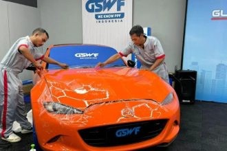 Ilustrasi pemasangan paint protection film. (FOTO: PT GAI).