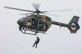 Helikopter Airbus H145 yang digunakan militer Belgia. TNI AU memesan heli jenis ini untuk melengkapi alutista TNI. (FOTO: apdr).