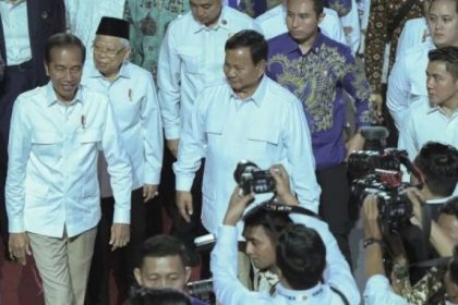 Sebelumnya, Partai Gerindra mengadakan apel kader di kawasan Indonesia Arena.