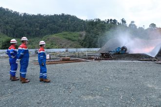 PT Pertamina Hulu Energi (PHE), selaku Subholding Upstream Pertamina, melalui PT Pertamina EP Cepu menemukan potensi sumberdaya migas di sumur Tedong (TDG)-001 yang berada di area Kecamatan Mamosalato, Kabupaten Morowali Utara - Sulawesi Tengah. (Dok Pertamina)