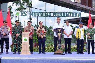 Presiden Jokowi resmikan RS. Hermina di Ibu Kota Nusantara, Jumat (11/10/2024).