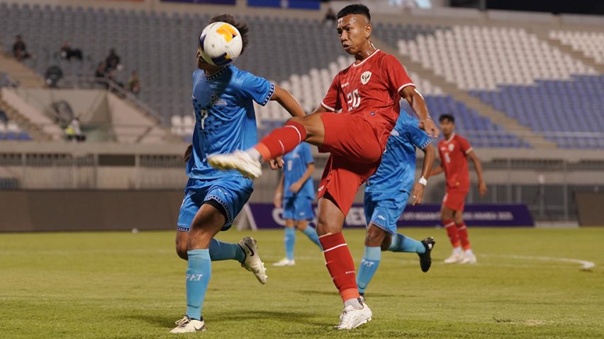 Timnas Indonesia U-17 berhasil mengalahkan Kepulauan Mariana Utara U-17 dengan skor telak 10-0 di Stadion Abdullah Al Khalifa, Mishref, pada Jumat malam (25/10/2024). (Foto: PSSI)