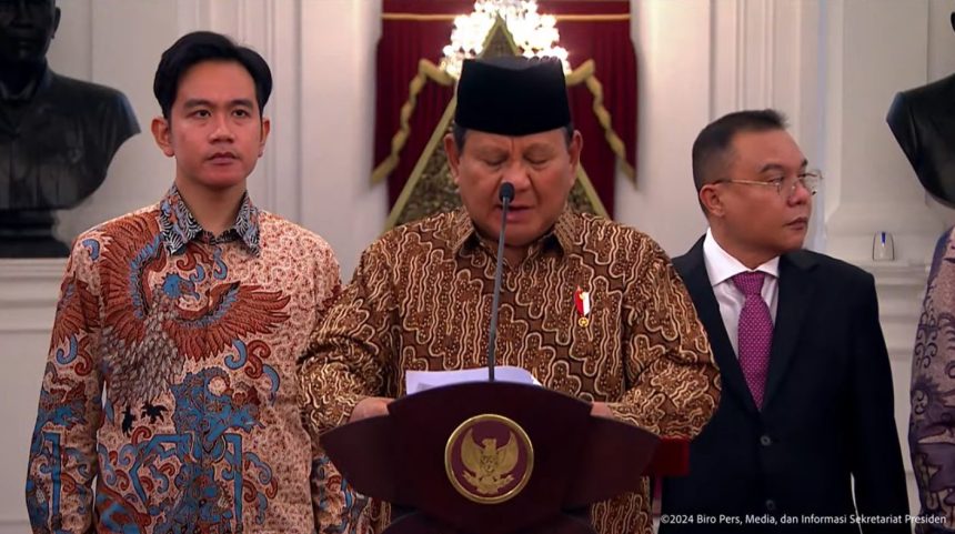 Presiden Prabowo umumkan susunan kabinet